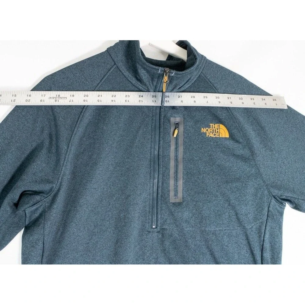The North Face Jacket Men's Large Blue Green 1/2 Zip Pullover Fleece Long Sleeve